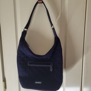 Vera Bradley Navy Quilted Shoulder Bag